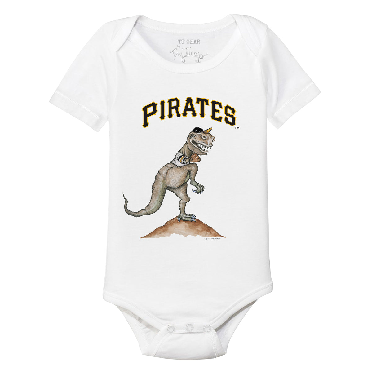 Pittsburgh Pirates Boy Teddy Short Sleeve Snapper 3M / Black