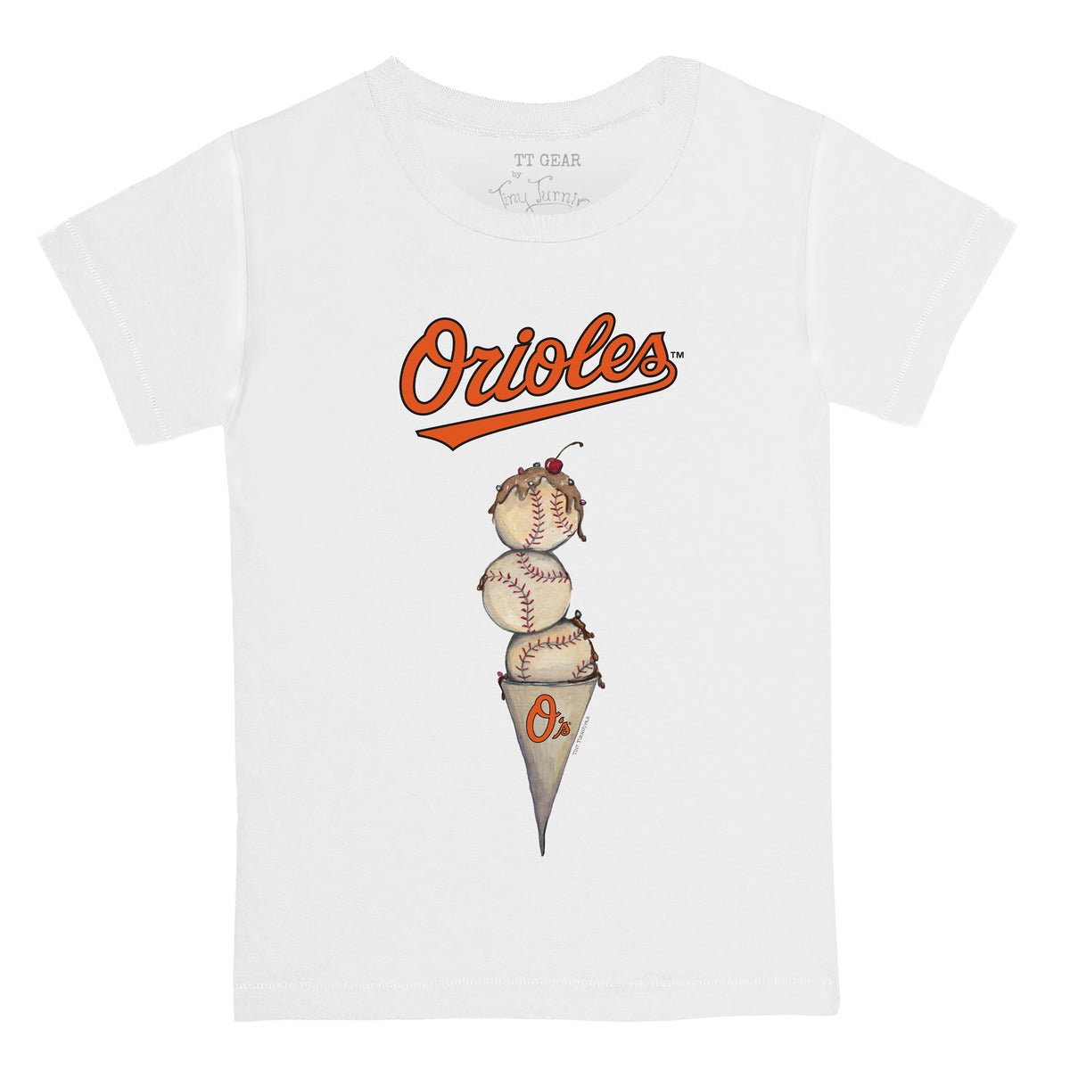 Women's Tiny Turnip White Baltimore Orioles Slugger T-Shirt Size: Extra Large