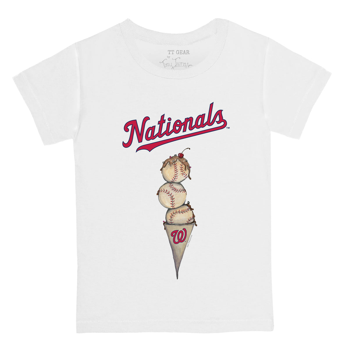 Washington Nationals Kate The Catcher Tee Shirt 6M / White