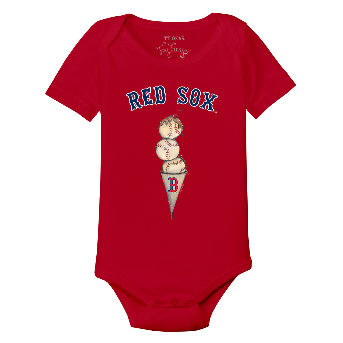 Unisex Tiny Turnip White/Red Boston Red Sox Triple Scoop 3/4-Sleeve Raglan T-Shirt Size: Small