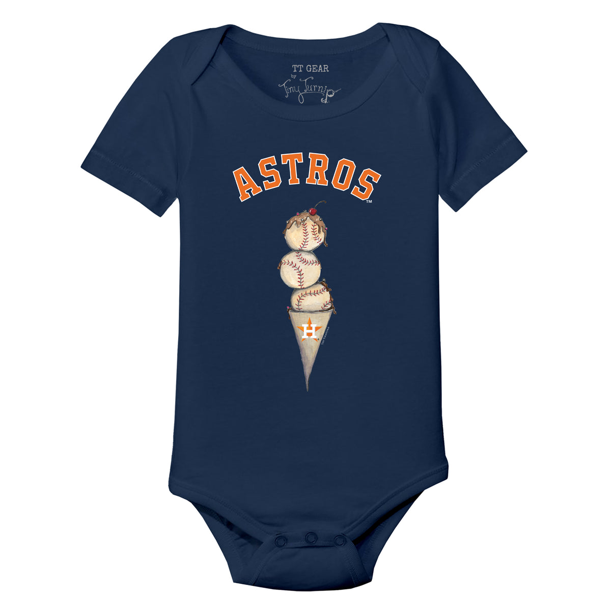 Infant Tiny Turnip Navy Houston Astros Astronaut T-Shirt