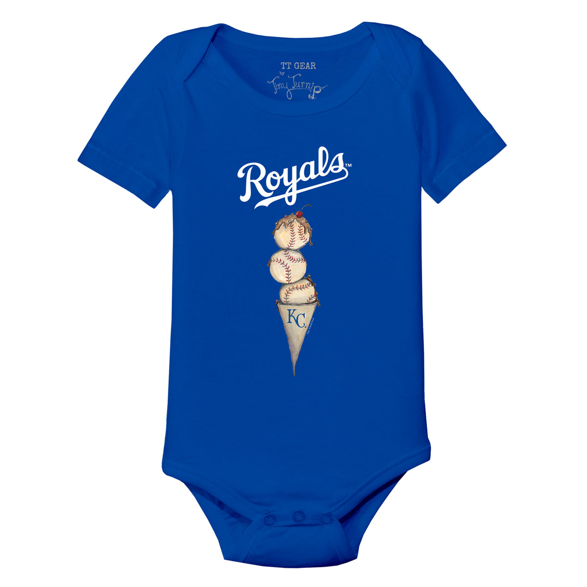 Kansas City Royals Lucky Charm Short Sleeve Snapper 6M / White