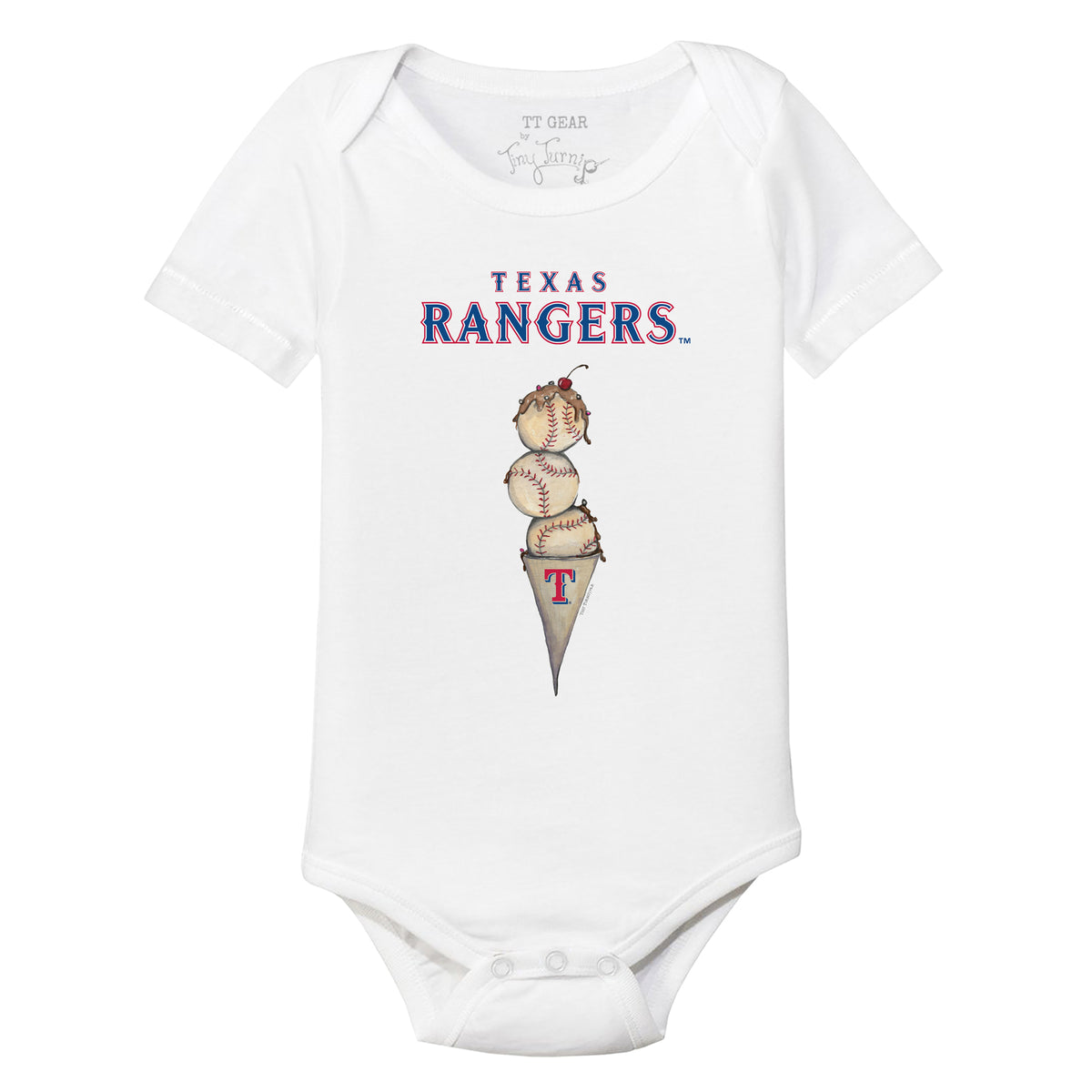 Texas Rangers Girl Teddy Short Sleeve Snapper