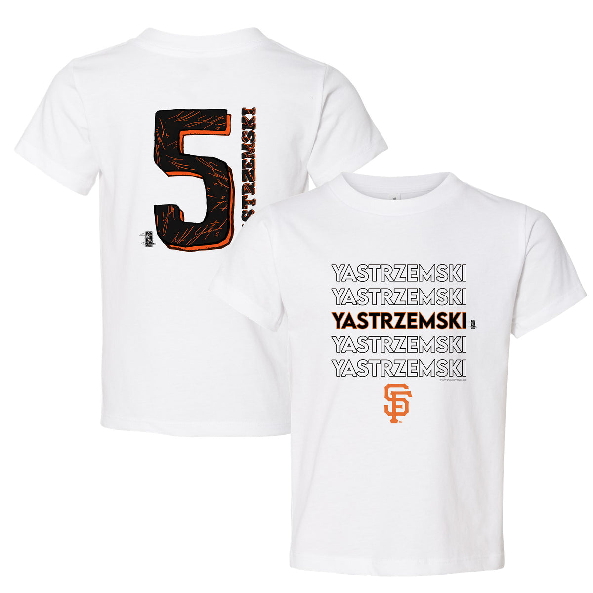 TinyTurnip San Francisco Giants Brandon Crawford Stacked Black Short Sleeve Jalynne Jersey Women's Small