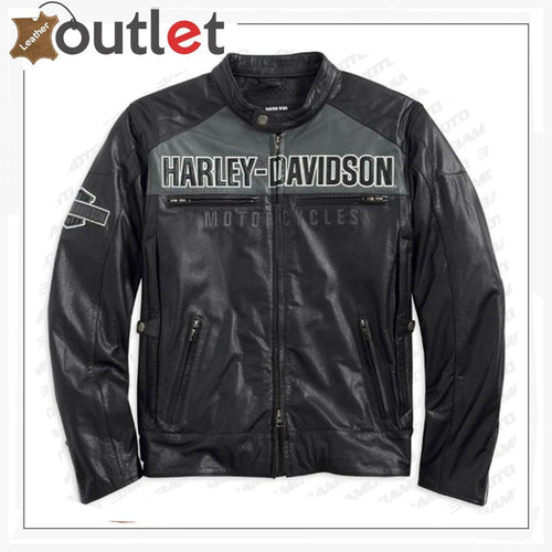 Harley Davidson Mens Varsity Jacket Black Leather Sleeves – Leather Jacket  Gear®