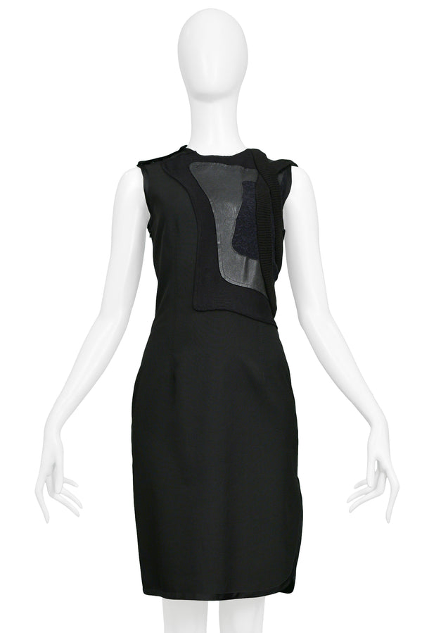 BALENCIAGA BY NICOLAS GHESQUIERE BLACK MODERNIST DRESS 2004