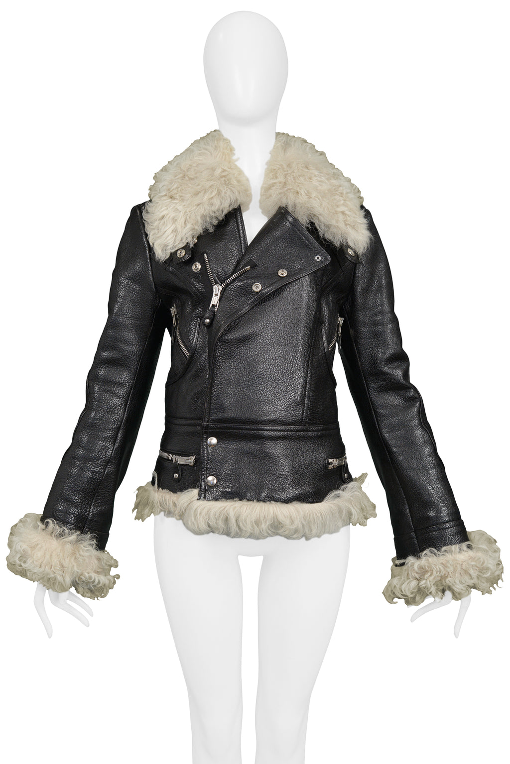 Balenciaga Leather Moto Jacket  Feather Factor