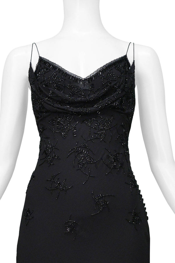 Short Flared Dress Black Openwork Cotton Knit  DIOR CH