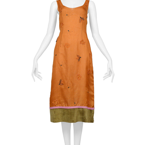 prada orange dress