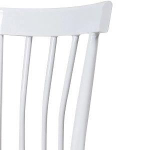 LUCKYERMORE Set of 2 Dining Side Chairs Natural Wood Seat Iron Frame Simple Kitchen Restaurant Chairs, Comb Back