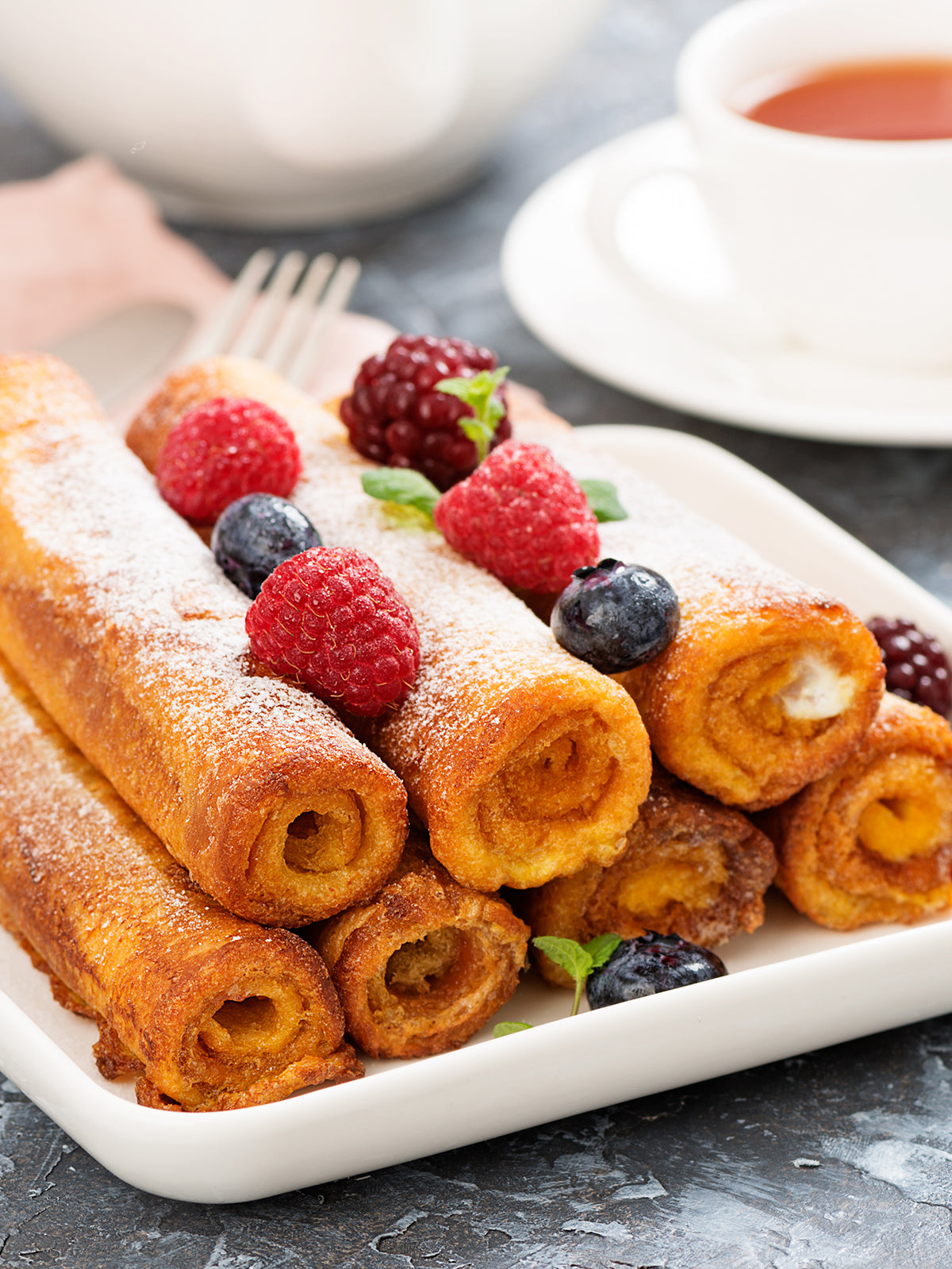 air fryer Healthy French Toast Roll-Ups