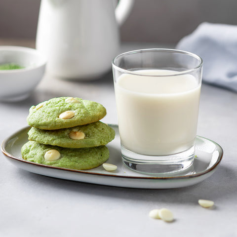 matcha green tea and white chocolate cookies