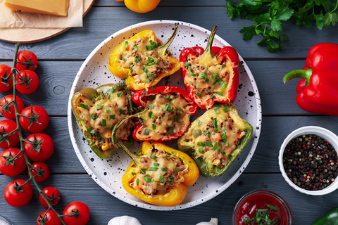 Southwestern Stuffed Bell Peppers Front