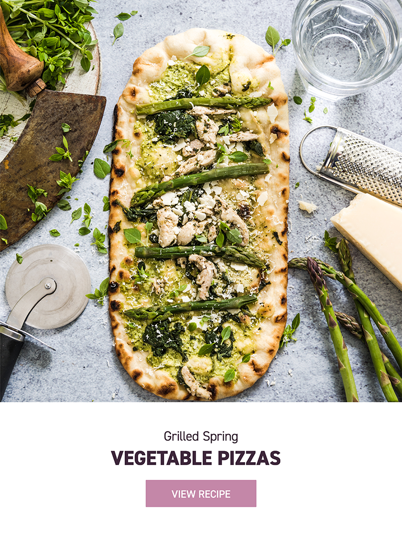 Aeroblaze Air Grilled Spring Vegetable Pizza Recipe