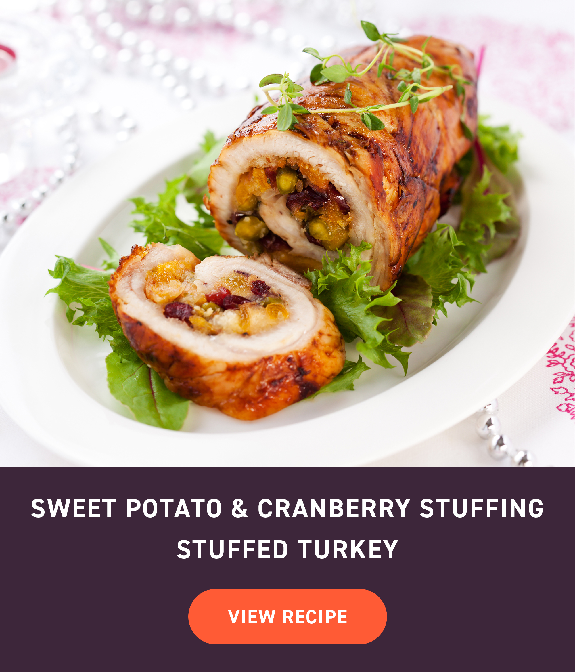 sweet potato and cranberry stuffing stuffed turkey