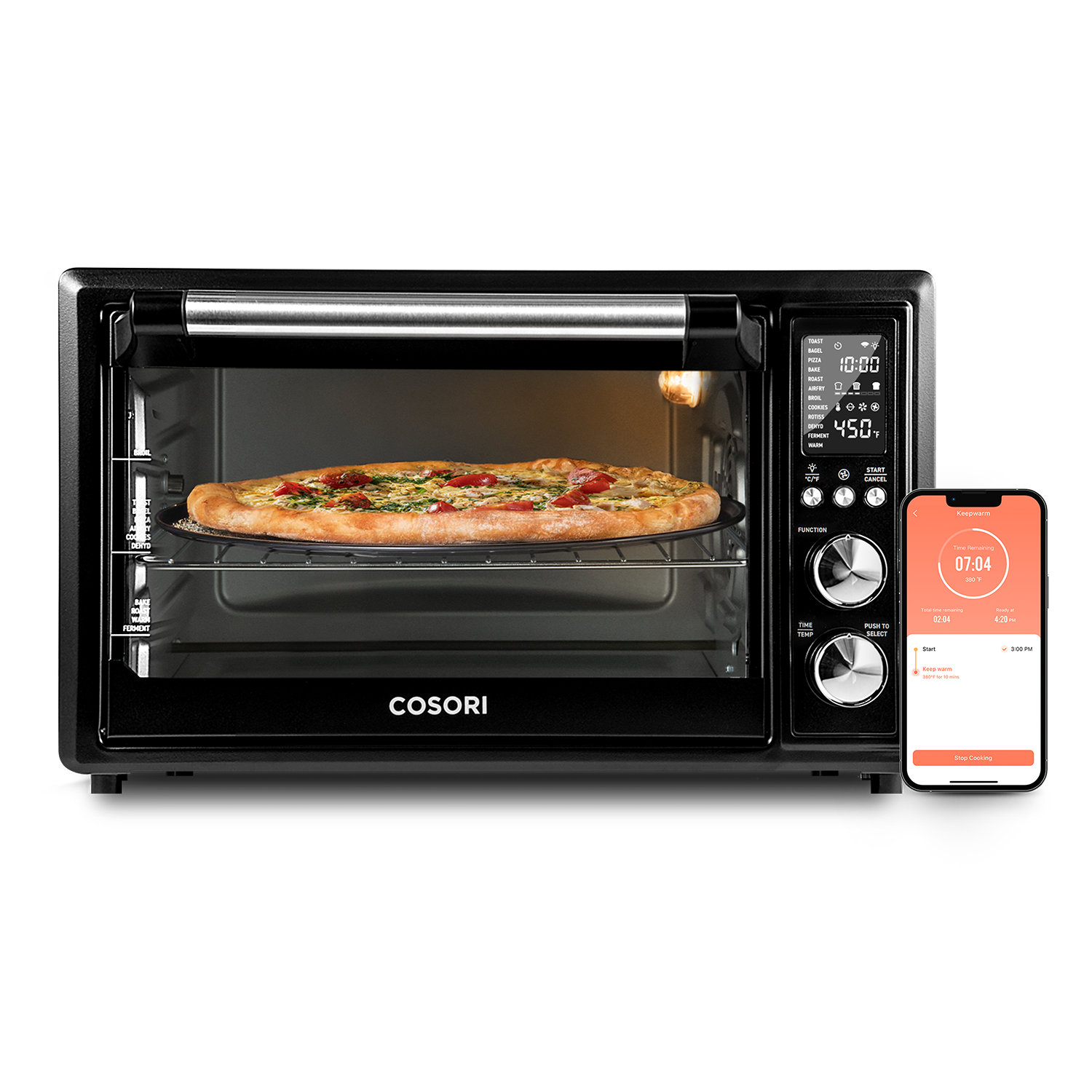 zebra Wijzigingen van fluweel Cosori 30 Liter Smart Air Fryer Toaster Oven