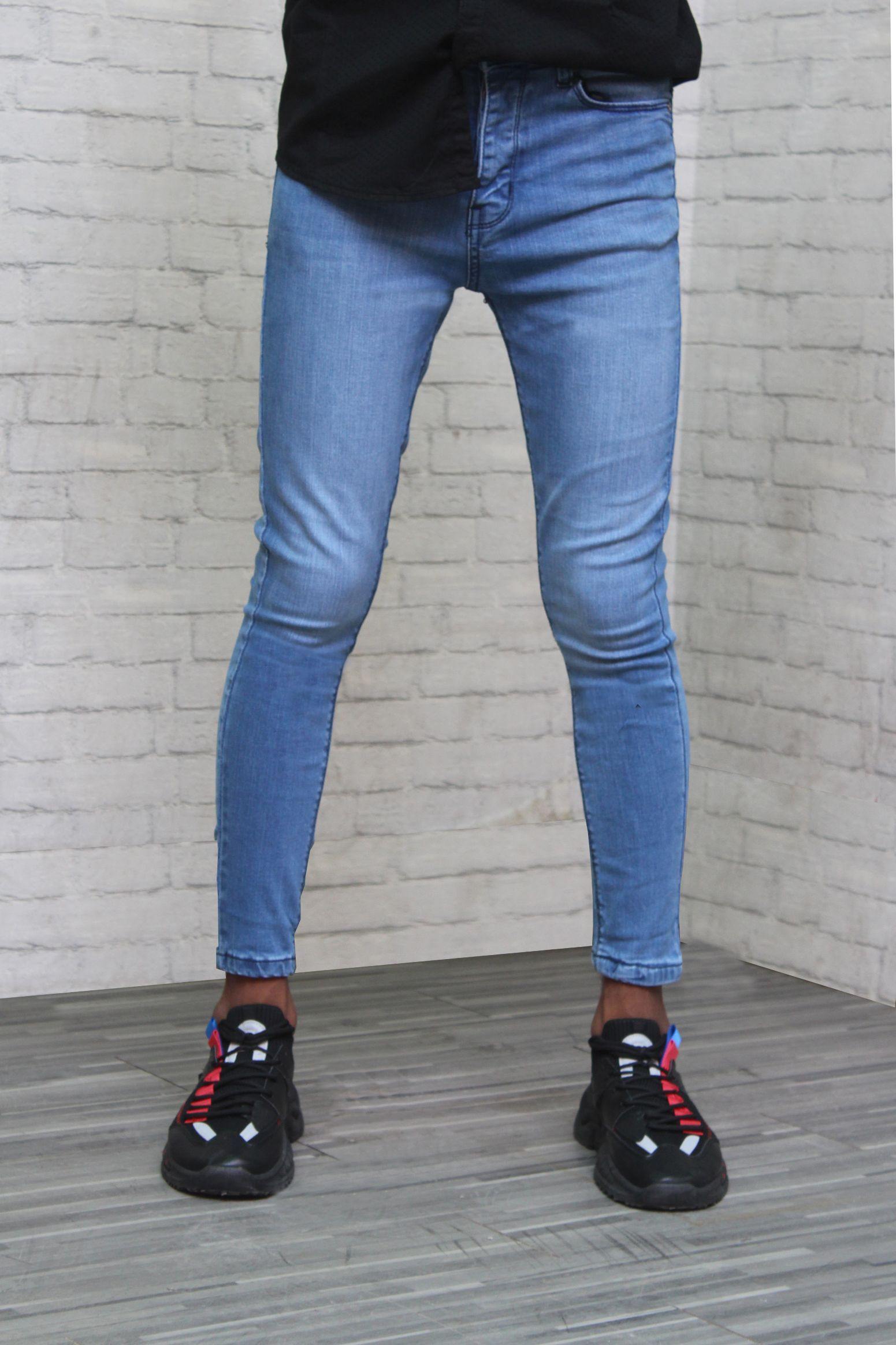NAVY Blue Ankle Fit Denim Jeans M1-027 - Italiano.pk
