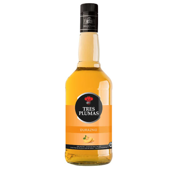 Licor Aperitivo De Durazno Tres Plumas 700cc Tost