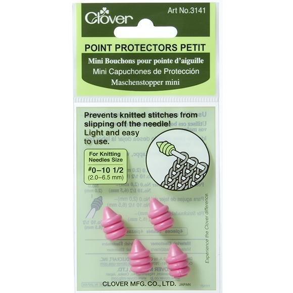 Knitting Needle Point Protectors & End Caps by Clover, 6 Pack