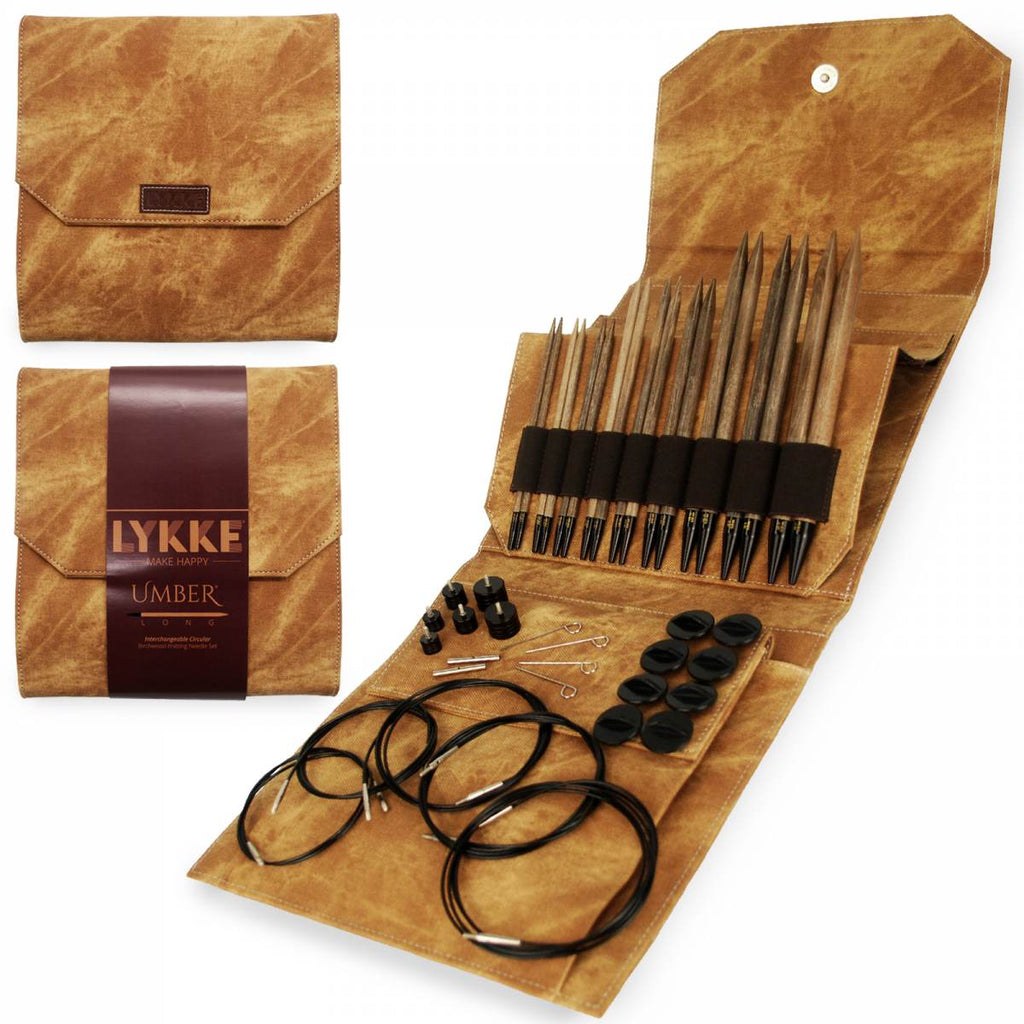 Lykke Wooden Needles - 3.5 & 5 Interchangeable Circular Sets - The Dizzy  Knitter