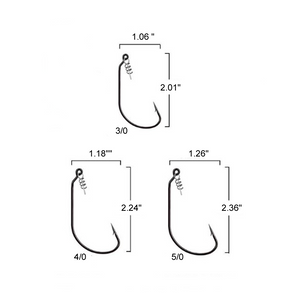 Offset Shank Worm Hooks