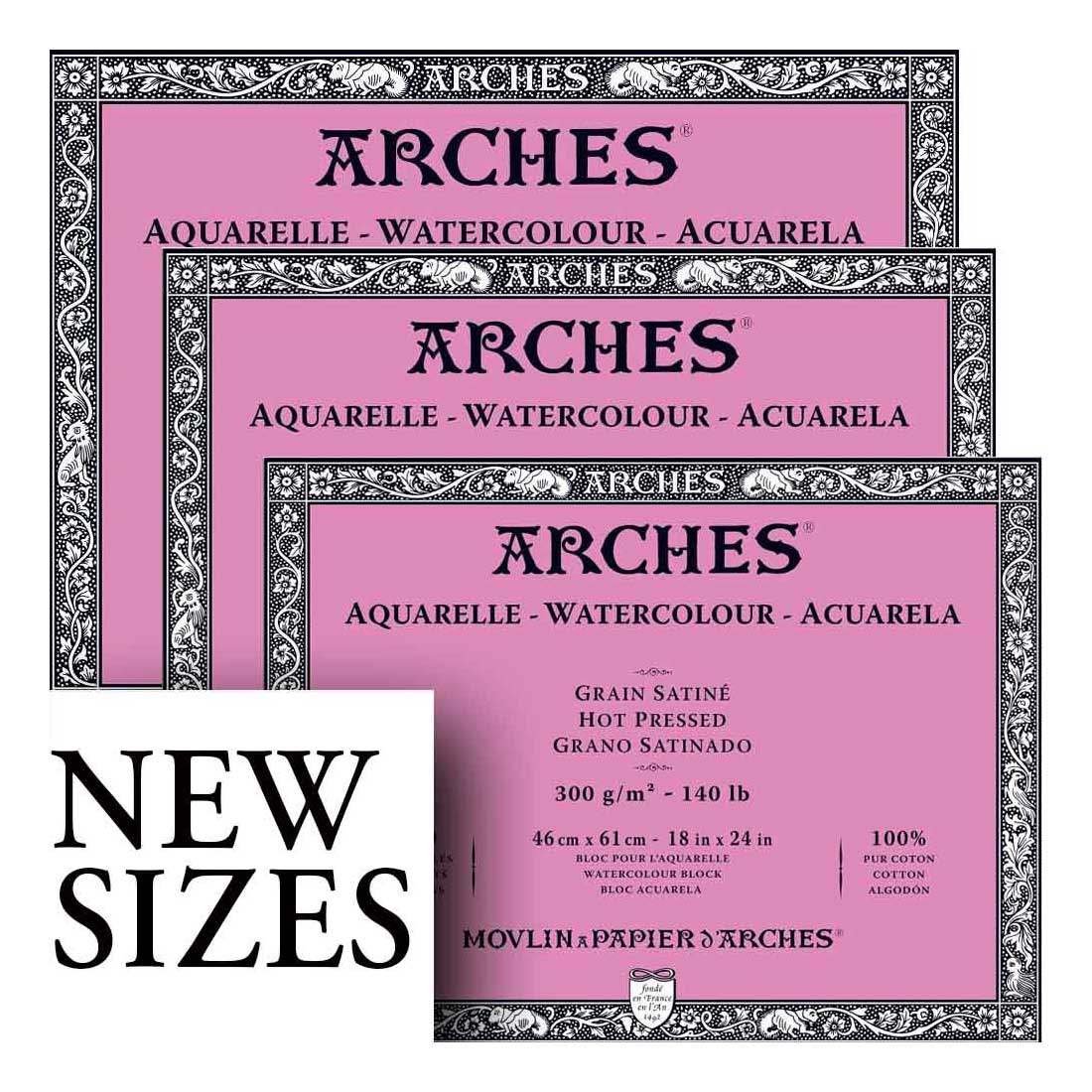 Arches Bloc Aquarelle Rough 300 g 20x20 cm