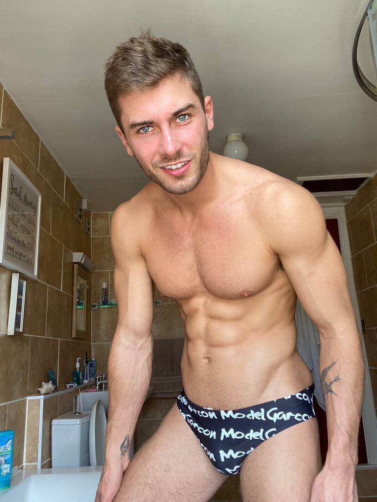 Bathroom selfie men underwear