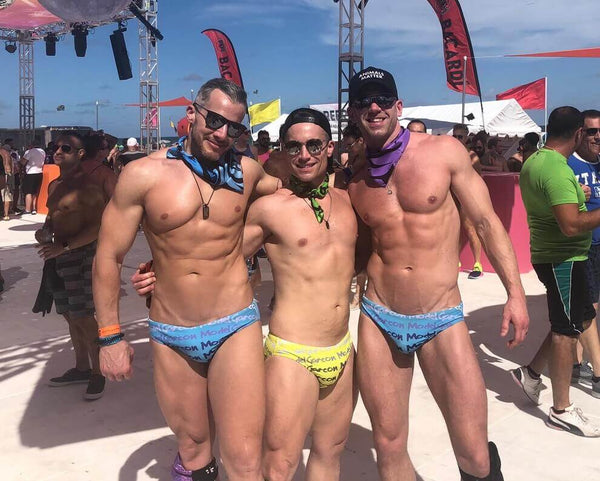 Miami gay circuit party Beach Selfies sexiest swimwear models