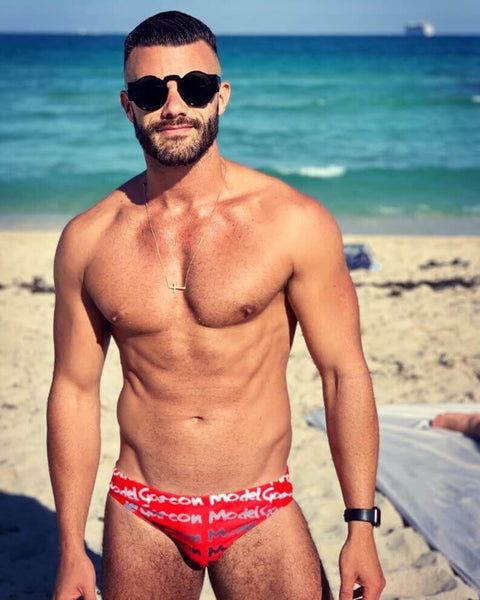 gay swimwear Beach Selfies models