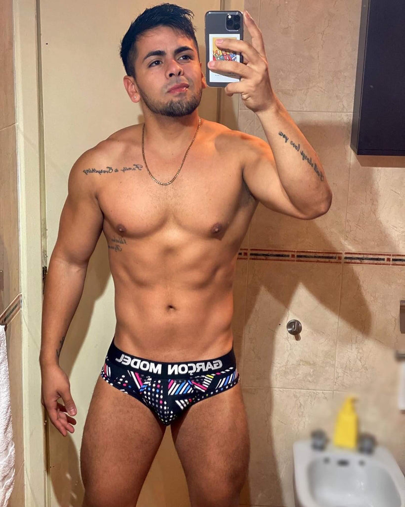 Bathroom selfie men underwear