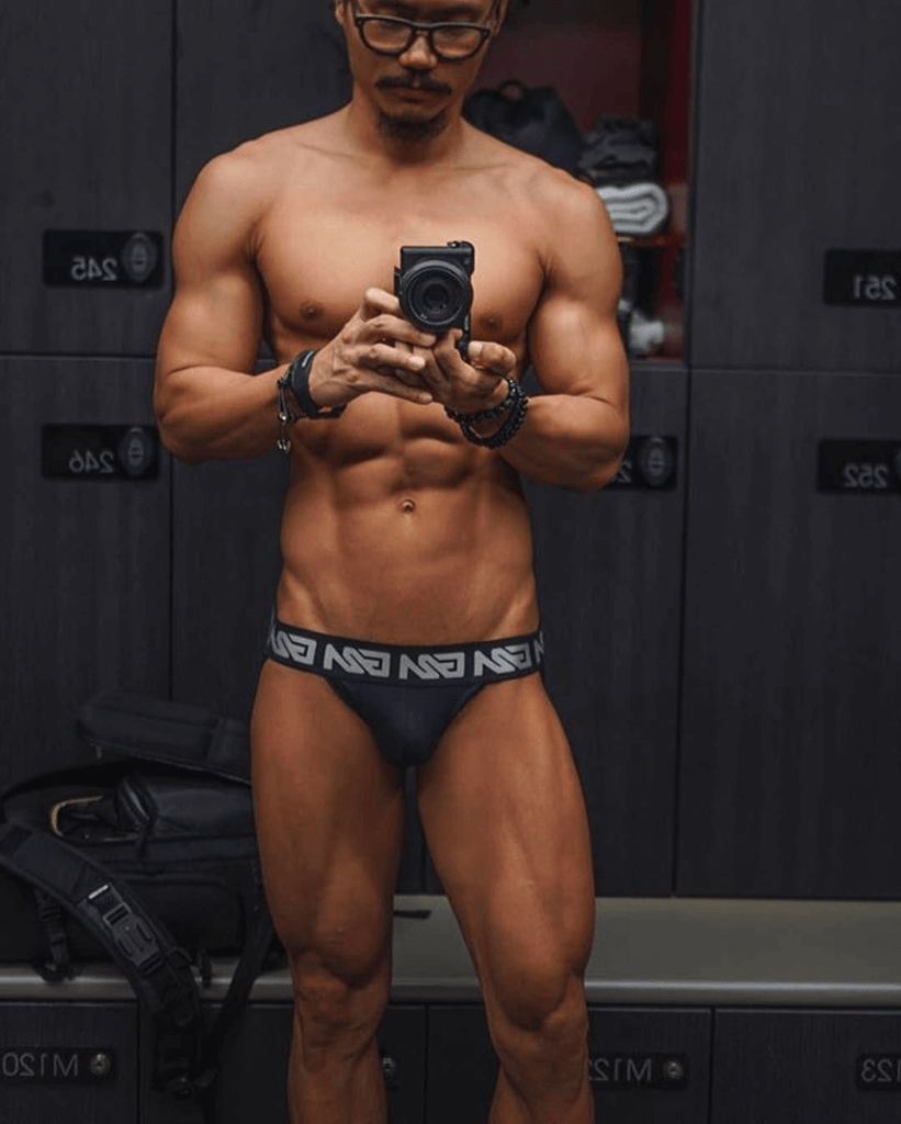 men underwear gym selfie locker room