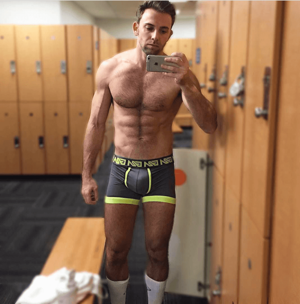 men underwear gym selfie locker room