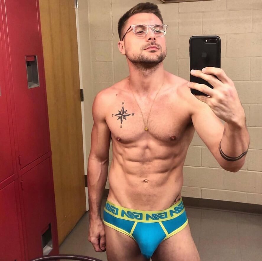 men underwear gym selfie locker room