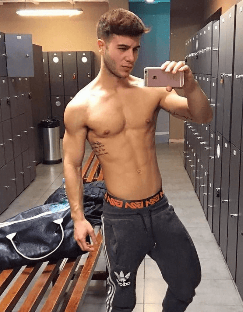 men underwear gym selfie locker room