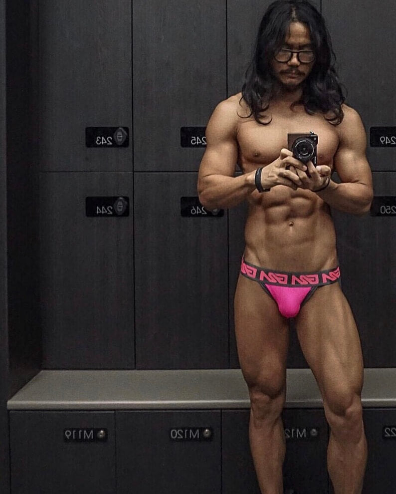men underwear gym selfie locker room
