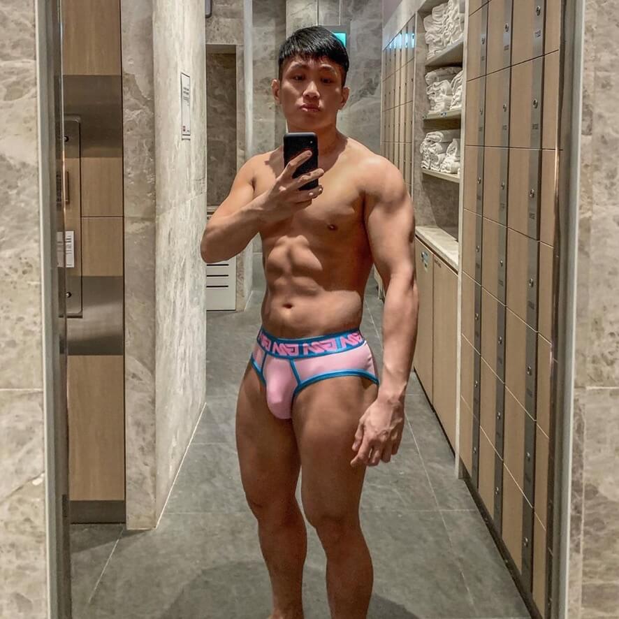 men underwear gym selfie locker room