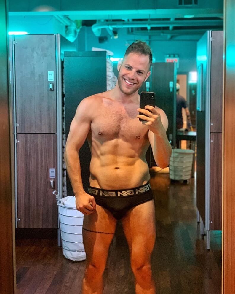 men underwear gym selfie locker room