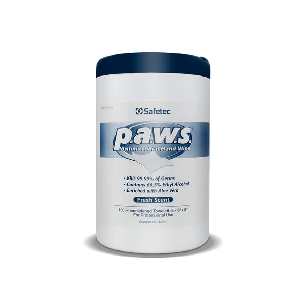 Safetec p.a.w.s. Antimicrobial Hand Wipes (50-ct)-33002