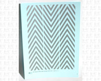 60 Degree Diagonal Barricade Stripes - Decal - Choose Size and Color