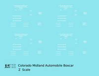 Colorado Midland 40 Ft Auto Boxcar White