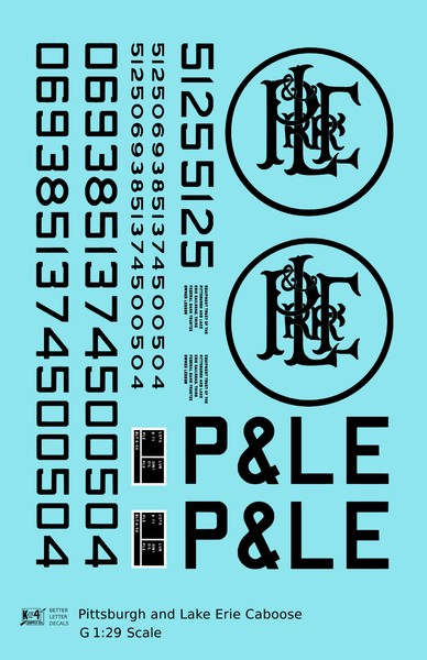 K4 N Decals Pittsburgh And Lake Erie Caboose Black P Le Decals Fzgil Toys Hobbies - letter p roblox decals