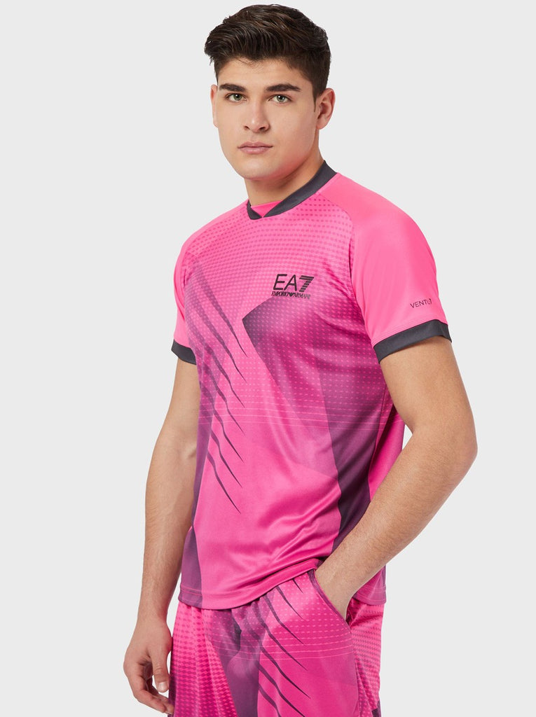 EA7 EMPORIO ARMANI PINK SPORT T-SHIRT – Mayas Clothing