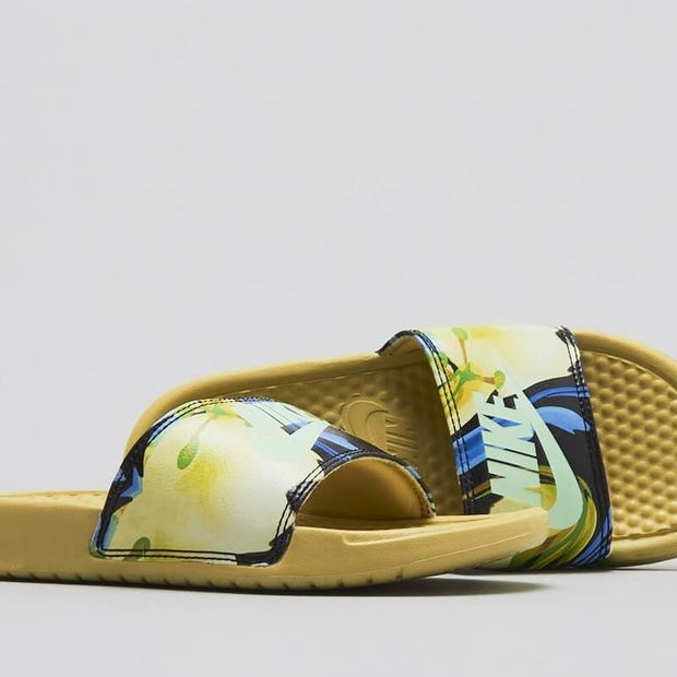 nike benassi yellow