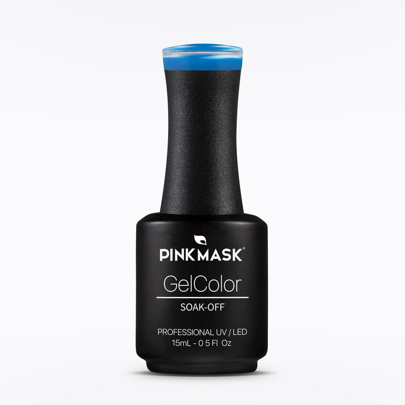 Gel Color - Bubble Blue - NEON Col. - Pink Mask USA - Gel Polish