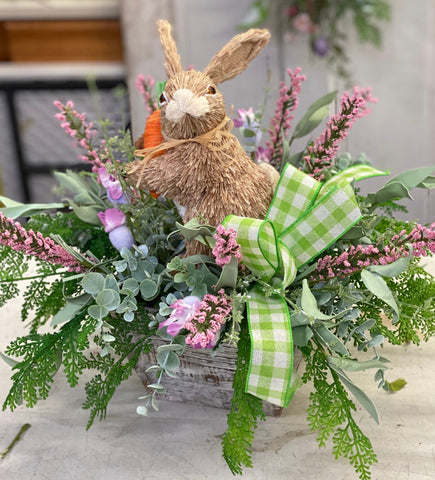 Live with Dylan! Farmhouse Planter Easter Bunny Arrangement ~ 2/16/21 ...