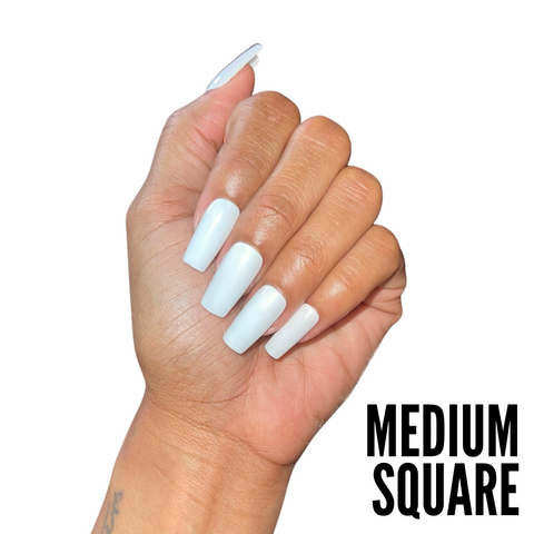 medium square press on nails