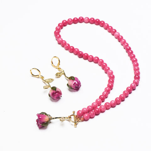 real rose earrings real flower jewelry