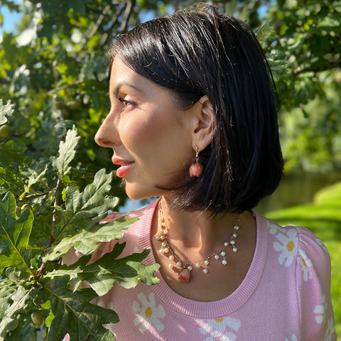 pink rose flower jewelry