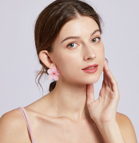 real cherry blossom earrings
