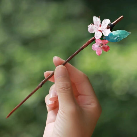 two tone cherry blossom flowering bamboo